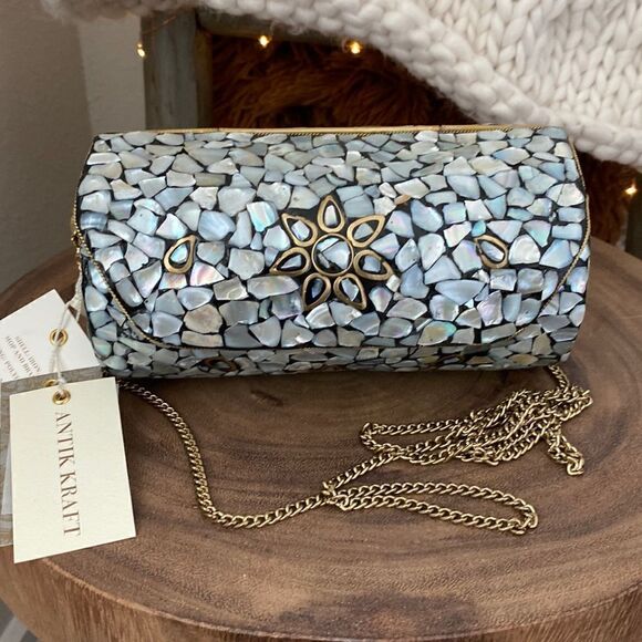 Antik Kraft Ami Mosiac Clutch NWT - Picture 1 of 10